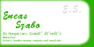 eneas szabo business card
